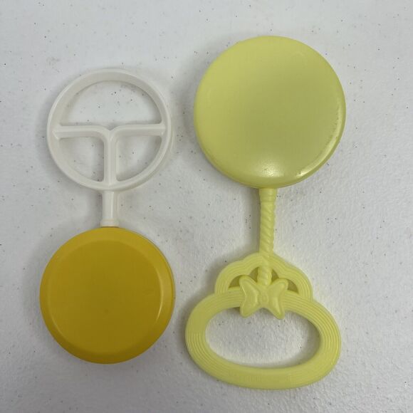 Vintage Baby's First Rattle Stahlwood Toy Made in Hong Kong Tommee Tippee Lot 2 - Picture 3 of 9